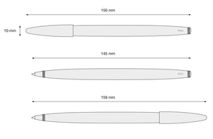 ARIA Ballpoint Pen For BiC - Blue Aluminum